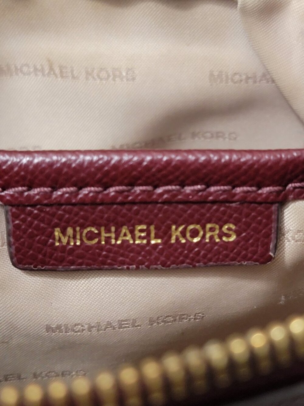 Michael Kors Jet Set East West Crossbody Bag Merlot Burgundy Saffiano Leather - Picture 8 of 10